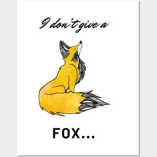 I don't give a fox Posters and Art